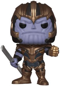 Figura Funko POP de Thanos con armadura en End Game