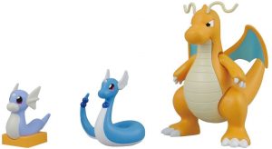 Figura de Dratini, Dragonair y Dragonite de Bandai - Figuras coleccionables de Dragonite de Pokemon