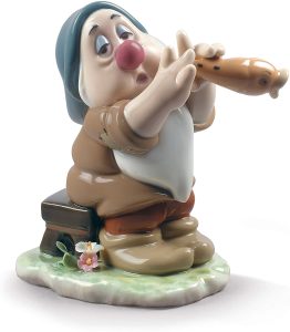 Figura y muñeco de Dormilón de porcelana de Lladró - Figuras coleccionables, juguetes y muñecos de Blancanieves y los 7 enanitos - Muñecos de Disney