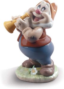 Figura y muñeco de Feliz de porcelana de Lladró - Figuras coleccionables, juguetes y muñecos de Blancanieves y los 7 enanitos - Muñecos de Disney