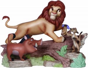 Figura y muñeco de Simba, Timón y Pumba de Disney Preciosos Momentos - Figuras coleccionables, juguetes y muñecos del Rey León - The Lion King - Muñecos de Disney