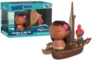Figura y muñeco de Vaiana y Hei Hei en barco de Dorbz - Figuras coleccionables, juguetes y muñecos de Vaiana - Moana - Muñecos de Disney