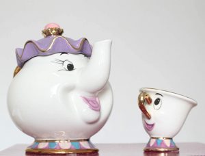 Figura y muñeco de taza de Té QVBokay - Figuras coleccionables, juguetes y muñecos de la Bella y la Bestia - Muñecos de Disney