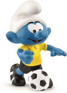 Figura de Pitufo Futbolista de Schleich - Mu帽ecos de los pitufos - Figuras de acci贸n de los pitufos