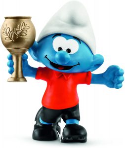 Figura de Pitufo con trofeo de Schleich - Mu帽ecos de los pitufos - Figuras de acci贸n de los pitufos