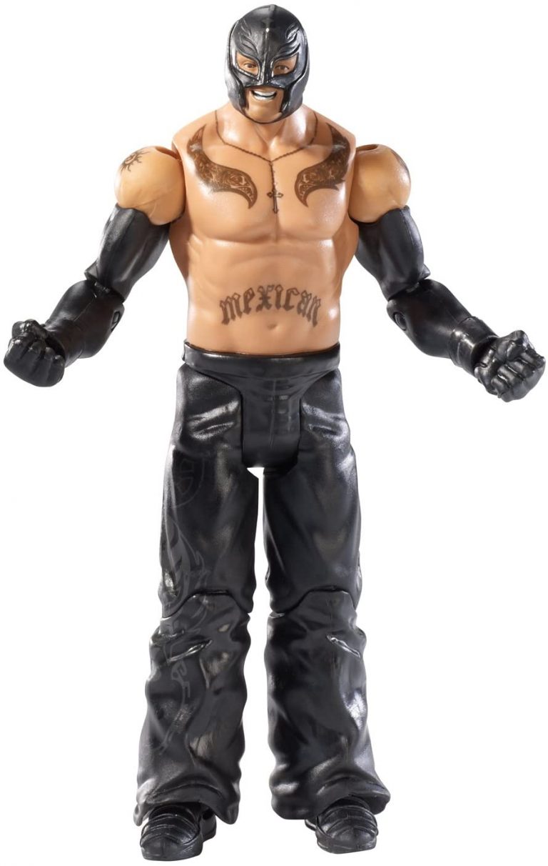 WWE Elite Series 125 Rey Mysterio – Figura De Acción De 15.24 Cm Con 25 Puntos De Articulación Y Manos Intercambiables