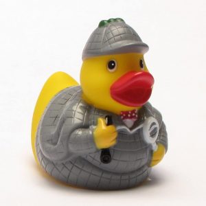 Figura de Sherduck de Duckshop - Mu帽ecos de Sherlock - Figuras coleccionables de Sherlock Holmes