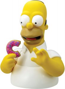 Figura de Busto de Homer Simpson con donut - Muñecos de los Simpsons - Figuras de acción de los Simpsons