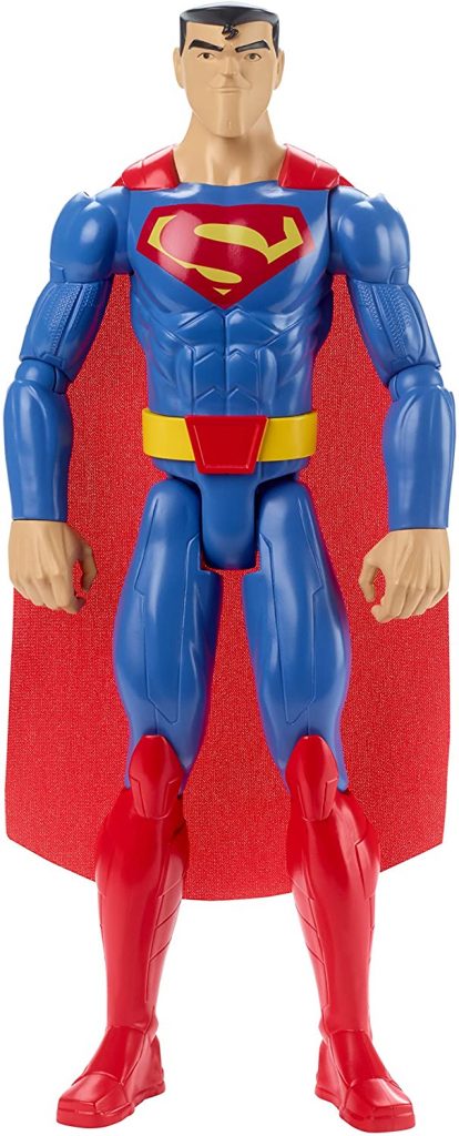 Superman Uomo D'Acciaio - Action Figure 9,4 Cm Con Accessorio Bastone E Scudo, Giocattolo Per Bambini 4+