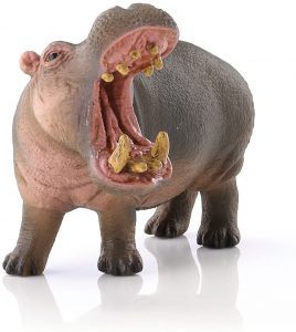 Figura de Hipopótamo boca abierta de Schleich - Los mejores muñecos de hipopótamos - Figuras de Hipopótamo de animales