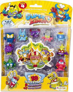 Set de sobres de SuperZings de 9 unidades de Serie 4 y 1 raro - Los mejores muñecos y figuras de SuperThings - SuperZings - Muñeco de SuperZings