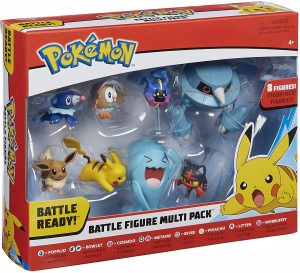 Set de Pokemon Battle de Pikachu, Popplio, Rowlet, Cosmog, Metang, Eevee, Litten y Wobbuffet - Los mejores sets de Pokemon Battle