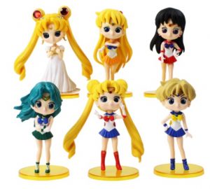 Set de 6 minifiguras de Sailor Moon de Aliexpress de animes 2 - Las mejores figuras de Sailor Moon de Aliexpress