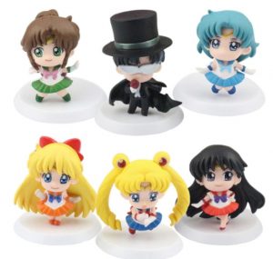 Set de 6 minifiguras de Sailor Moon de Aliexpress de animes 3 - Las mejores figuras de Sailor Moon de Aliexpress
