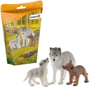 Figura De Lobo Con Cachorros De Schleich – Las Mejores Figuras Y Muñecos De Lobos