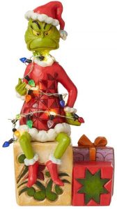 Figura Del Grinch Con Luces De Navidad De Enesco. Las Mejores Figuras Del Grinch