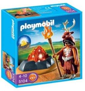 Set De Playmobil 5104 De Guardi谩n Del Fuego De Playmobil Prehistoria