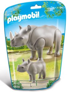 Set De Playmobil 6638 De Figuras De Rinocerontes