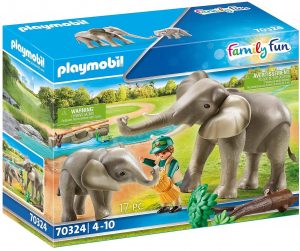 Set De Playmobil 70324 De Recinto Exterior De Elefantes Del Zoo