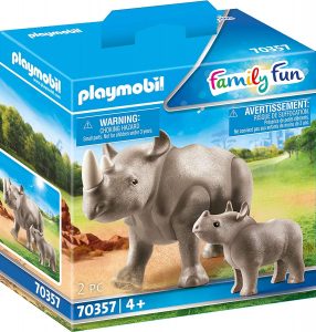 Set De Playmobil 70357 De Rinoceronte Con Bebé Del Zoo De Playmobil De Family Fun