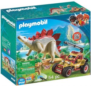 Set De Playmobil 9432 De Dinos Vehículo Explorador Con Estegosaurio De Playmobil Prehistoria