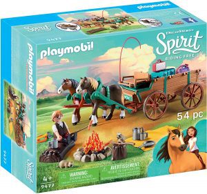 Set De Playmobil 9477 De Papá De Fortu Y Carruaje De Spirit Riding Free De Dreamworks