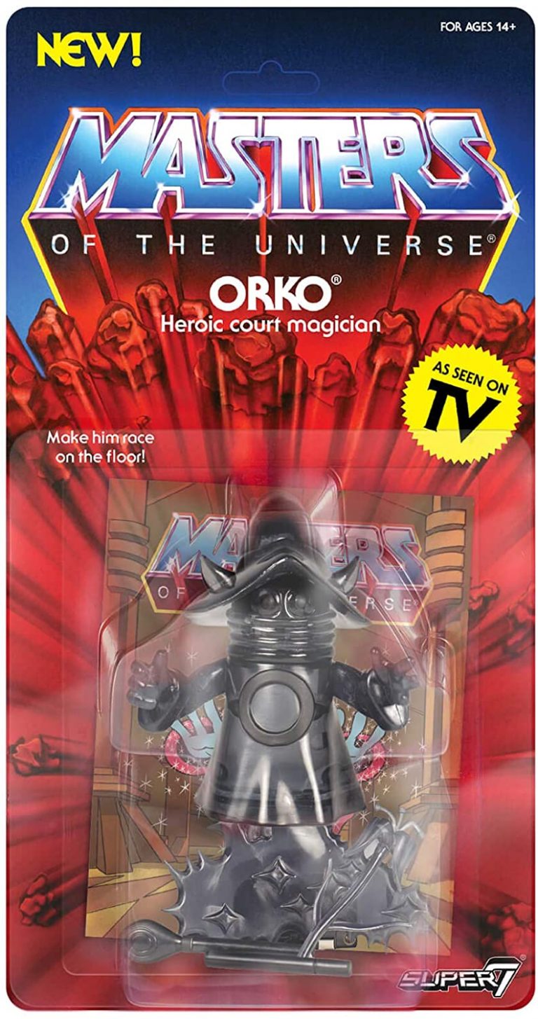 Figura De Acción Orko De Masters Of The Universe Origins Cartoon Collection – 14 Cm, Articulada, Con Cabeza Intercambiable De Montork Y Soporte Flotante