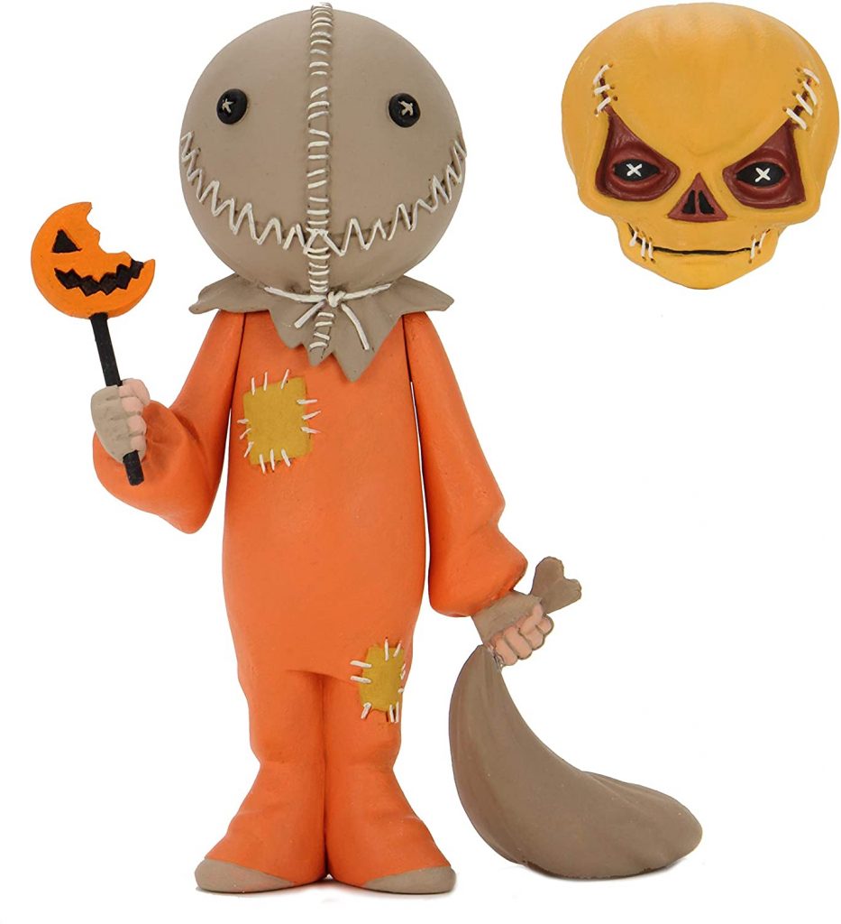Figura Sam De Trick 'r Treat De NECA - 13 Cm, Articulada, Con Saco Y Piruleta, Coleccionable Halloween