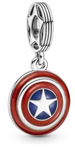 Charm De Capitán América De Marvel. Los Mejores Charms De Pandora De Marvel