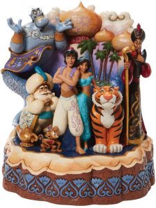 Figura De Personajes De Aladdín Con El Genio De Disney Traditions