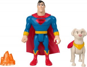 Figura De Krypto Con Superman De Dc Liga De Supermascotas De Hasbro