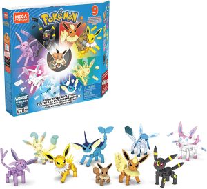 Figura De Eevee, Sylveon Y Sus Evoluciones De Mega Construx