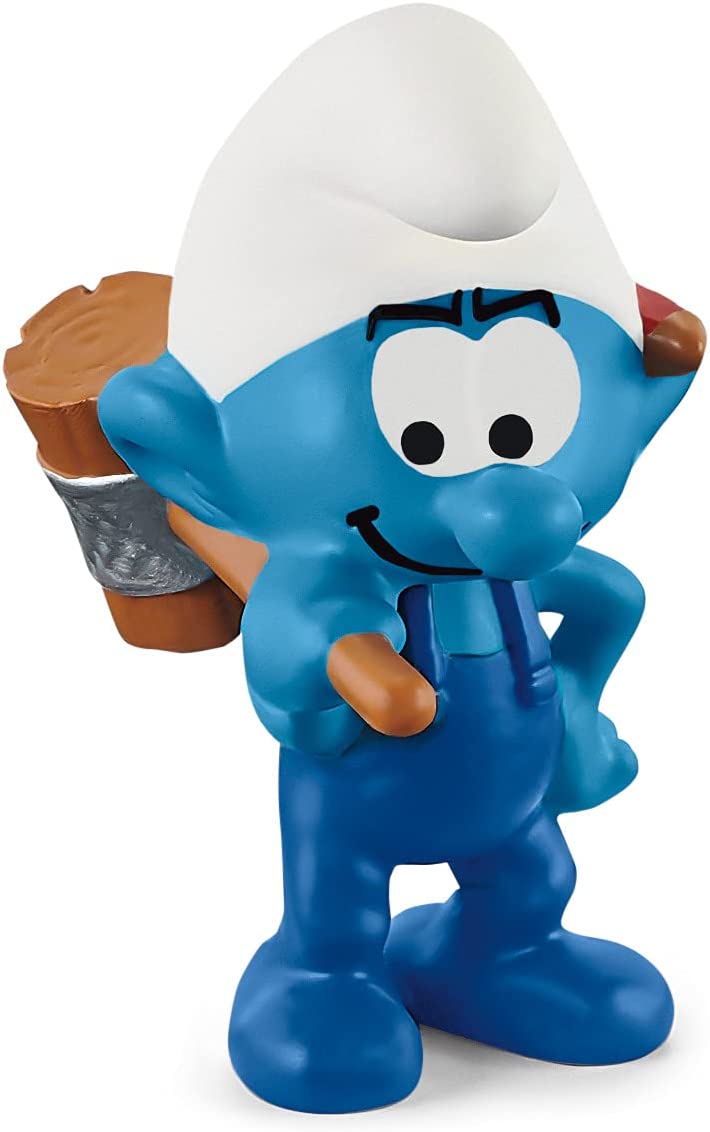 Figura Schleich - Pitufo Con Corazón (5.5cm) - Colección Smurfs - Pintada A Mano