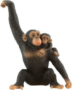 Figura De Chimpancé Bullyland Con Cría