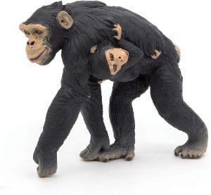 Figura De Chimpancé De Papo Con Cría